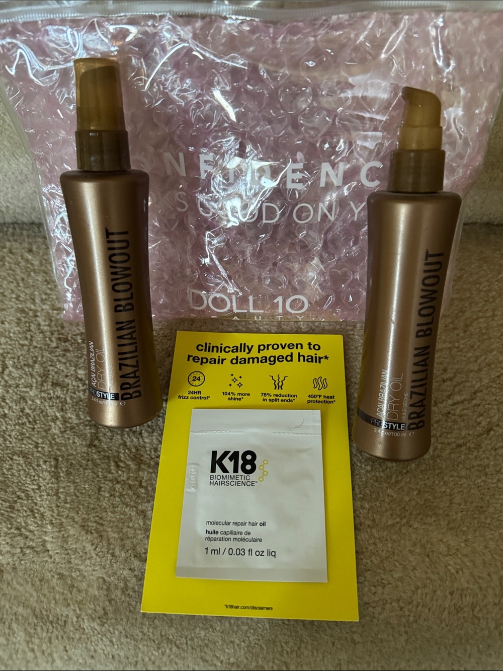 Bundle of Brazilian blowout dry oil